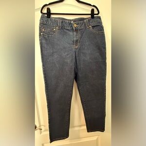 Lane Bryant Dark Blue Skinny Leg Genius Fit Stretch Jeans